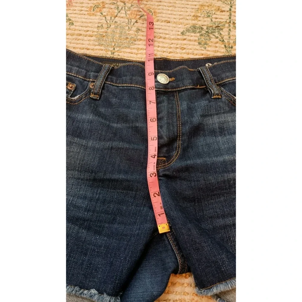 J.Crew Indigo Denim Size 30 Raw Hem Stretch Denim Shorts